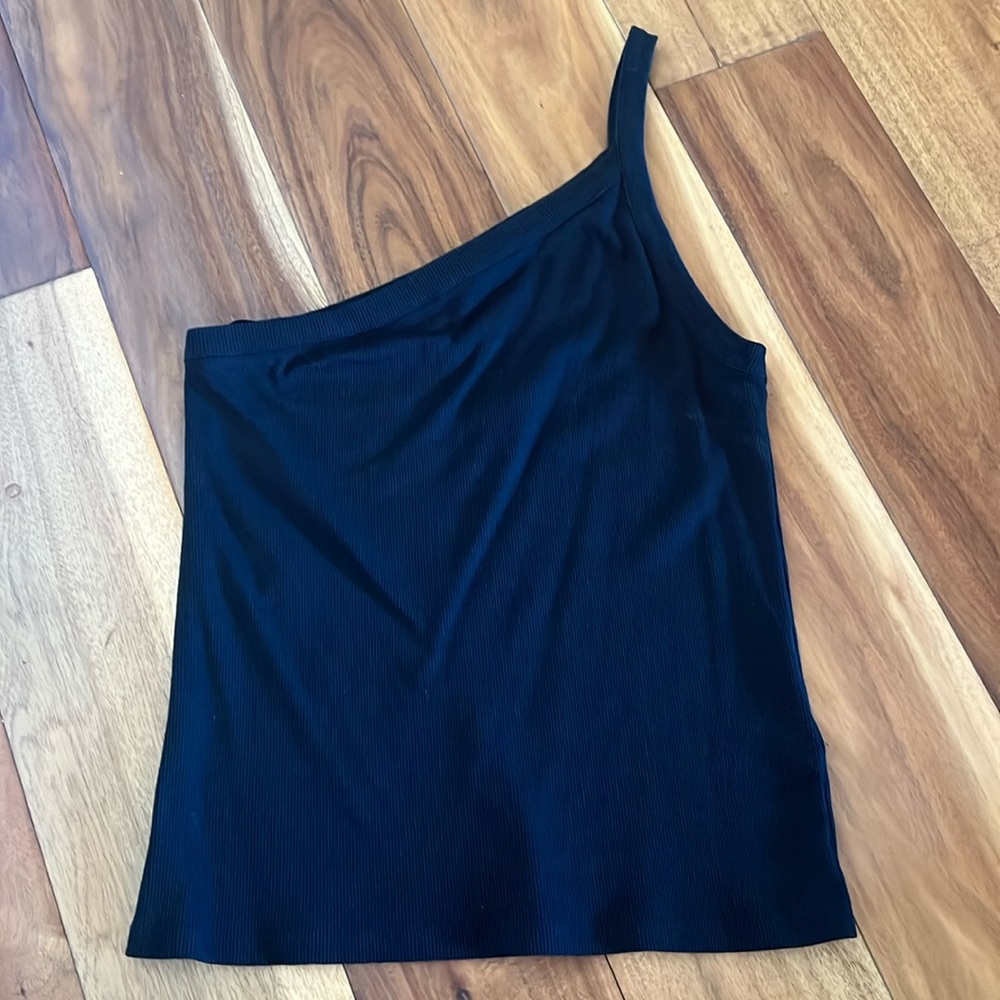 Open Edit One Shoulder Ribbed Tank